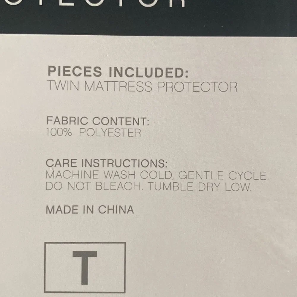 The Linen Shoppe Essentials Collection Mattress Protector Twin Size NEW